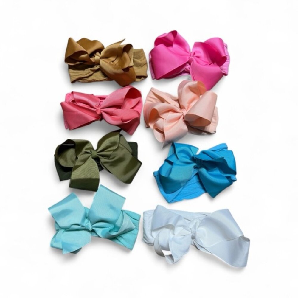 Baby Girl Bow Hair Bands Bundle | 6-12M